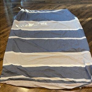Pottery Barn Teen Blue and White Striped Duvet Cover x2!